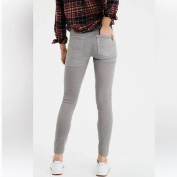 American Eagle Gray Super Stretch Jegging Skinny Jeans- Sz. 4 - Picture 2 of 10